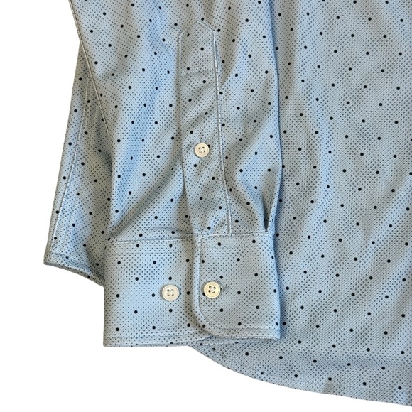 Denim & Flower Ricky Singh Blue Polka Dot Button Down Shirt. Blue Size S #1538 - Picture 2 of 4